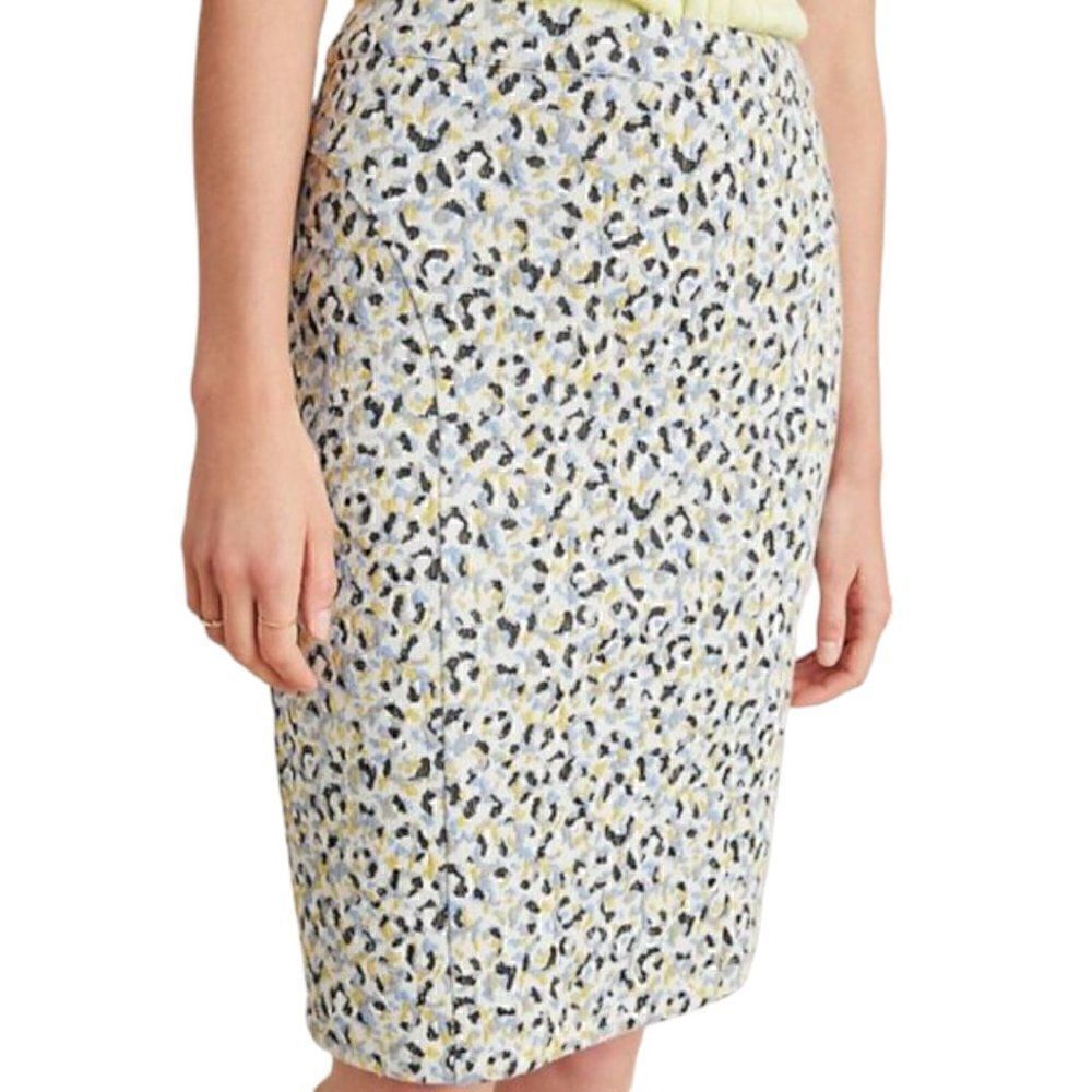 Anthropologie Maeve Jacquard Leopard Print Skirt Size Small